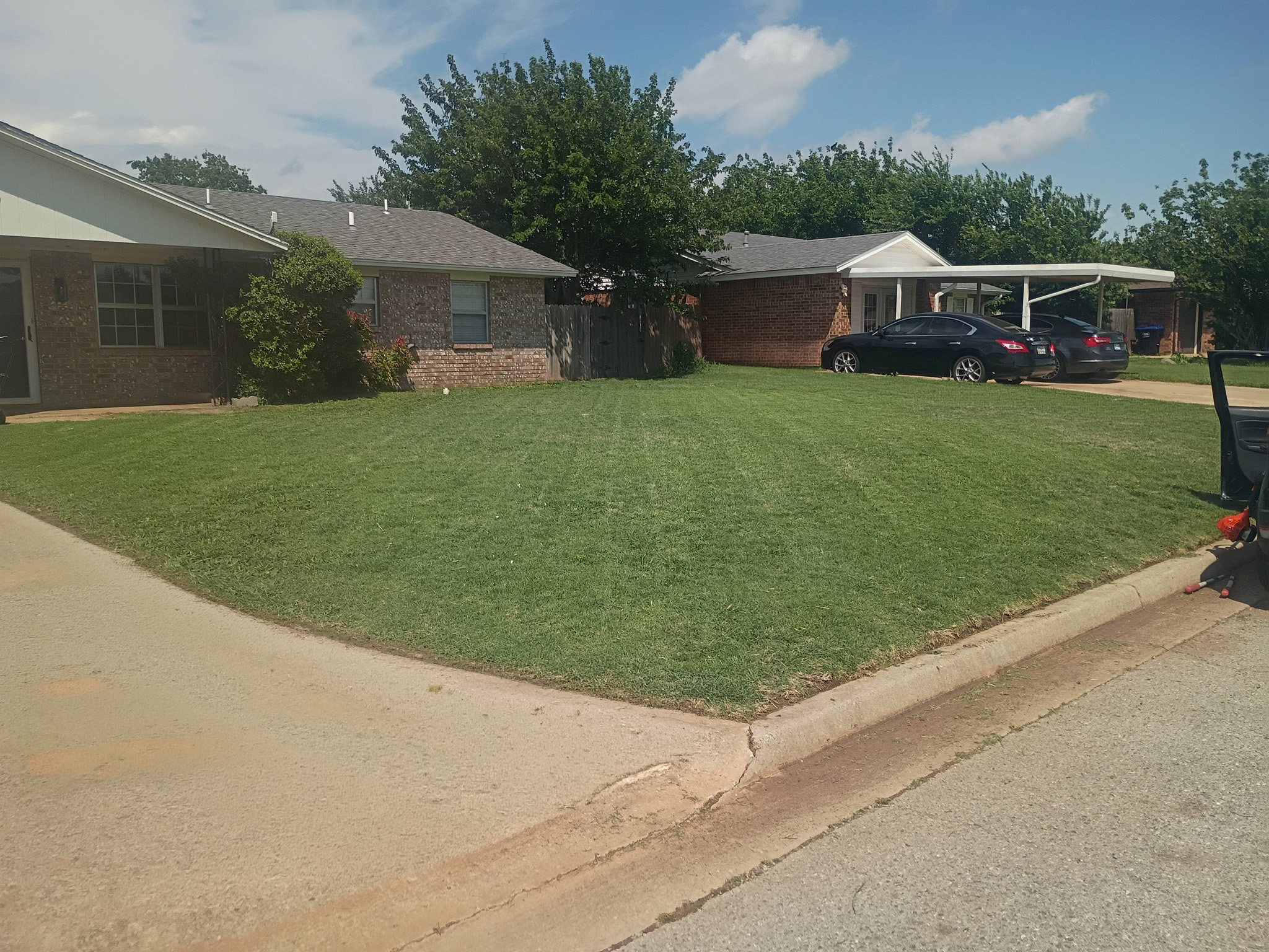 Front yard after lawn mowing service